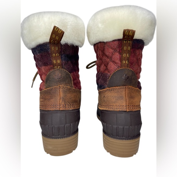Kamik Sienna 2 Women's Waterproof Cuff Plaid Wool Winter Snow Boots Size 8 - Picture 2 of 15